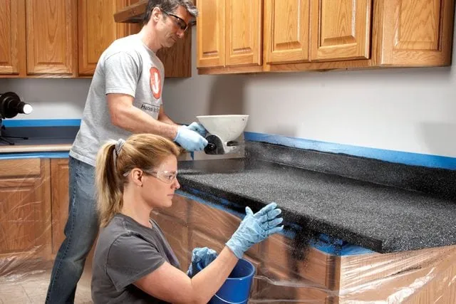 Kitchen countertop resurfacing process