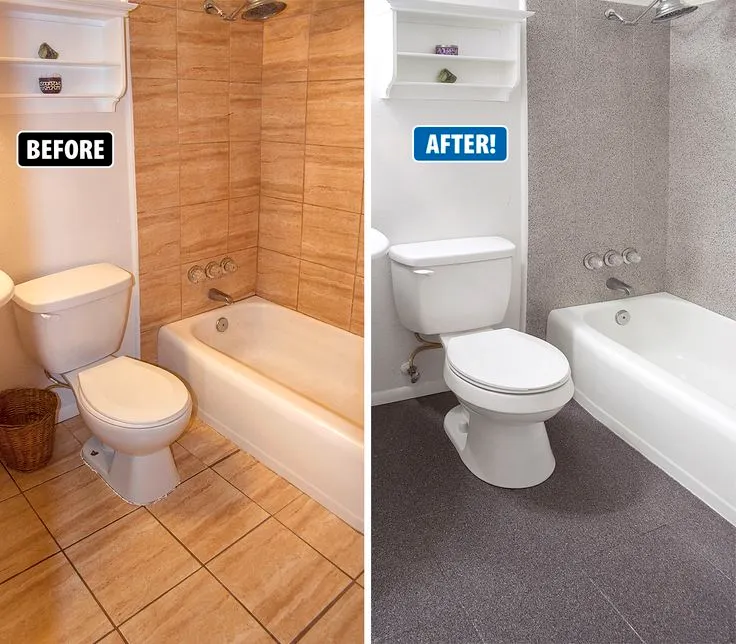 Bathtub refinishing before and after
