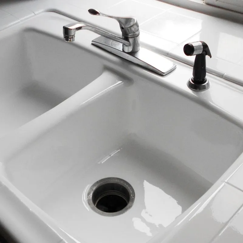 Bathroom sink before and after refinishing