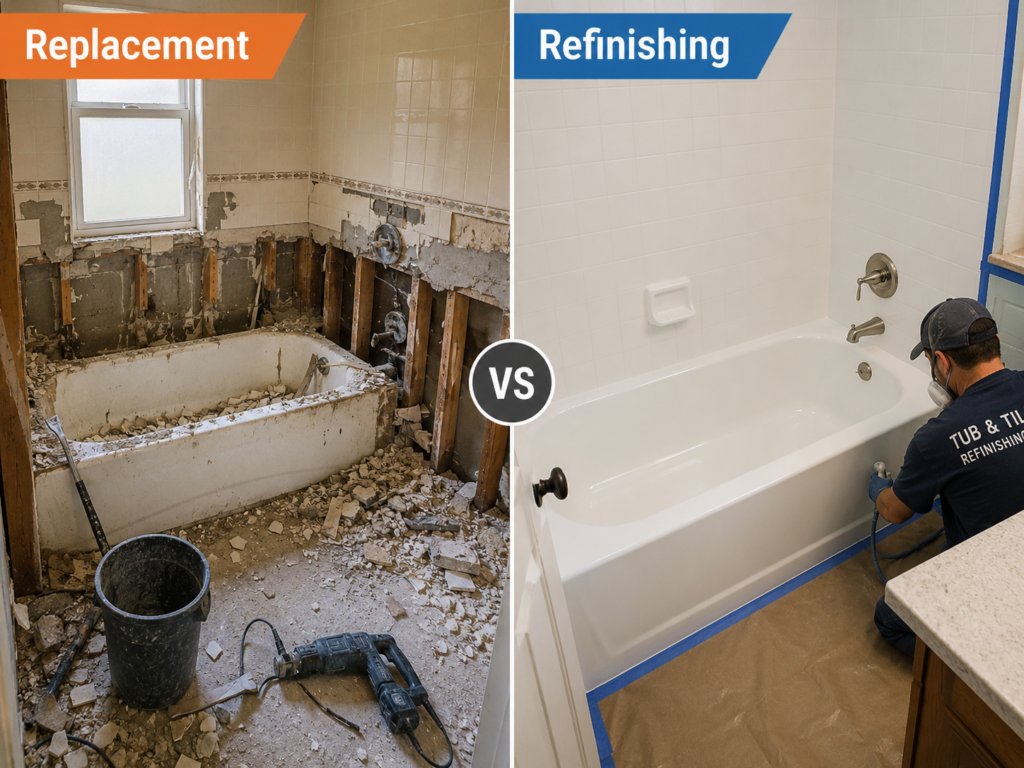 Professional bathtub refinishing results in Reno Nevada