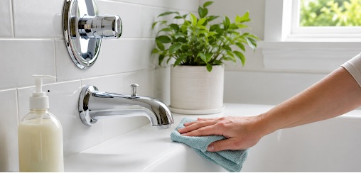 Drying bathtub to prevent rust